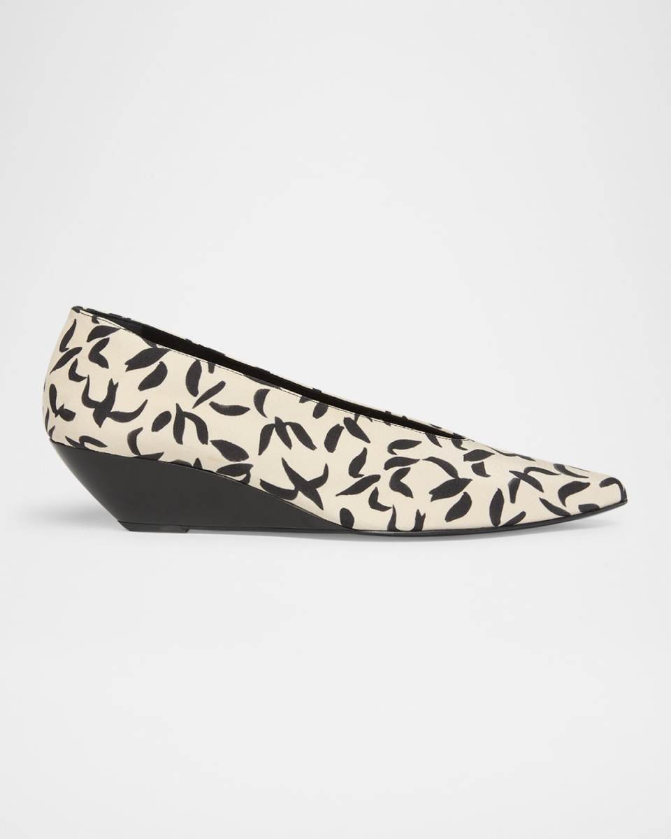 Viola Printed Demi-Wedge Pumps